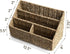 KOLWOVEN Sea Grass Magazine Display Holder, Mail Organizer Countertop, Bill Sorter, File Organizer for Desk and Home