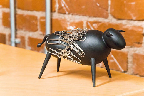Magnetic Bull Paperclip Holder, Funny Office Desk Accessories, Secure Magnetic Paper Clip Holder