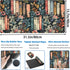 DKPXFG 31.5" 15.7" Floral Books Desk Mat Reading Desk Pad Mouse Mat XXL, Colorful Mouse Keyboard Pad Flower Bookshelf