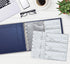 Better Office Products 7 Ring Executive Check Binder, Blue Textured Cover, 600 Check Capacity