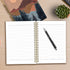 Boho Sun Mountain Abstract Spiral Notebook, Laminated Hard Cover, College Ruled 5.5×8.3 Inches, Journal for Writing