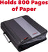 Case-It The Classic Zipper Binder - 2 Inch O-Rings, Multiple Pockets, 800 Sheet Capacity, Midnight Blue