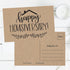 Hadley Designs 25 Kraft Happy Home Anniversary Realtor Cards, Blank Greeting House Postcards, Bulk Thank You Notes