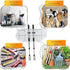 Heavy Duty Broom and Mop Holder Wall Mounted, SUS304 Stainless Steel Tool Organizer for Laundry Room (Black 3 Pack)