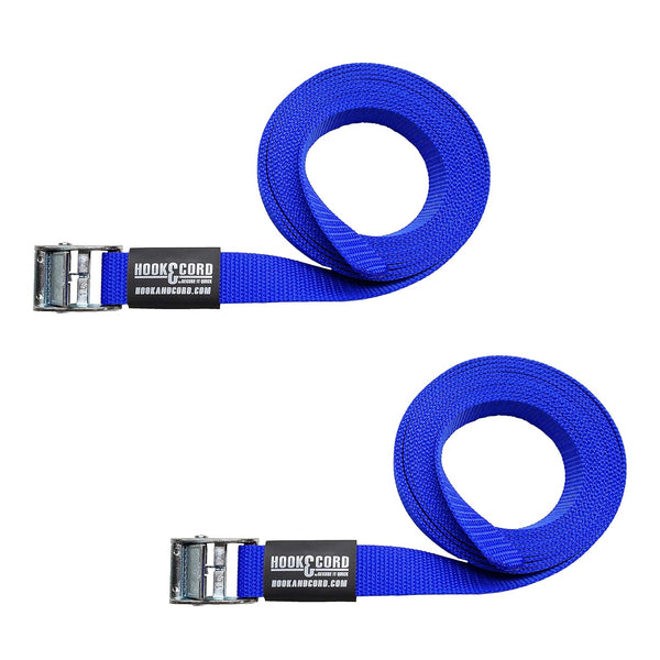 Straps & Buckles - Cinch Tie Down CAM Cargo Utility Lashing Straps, 1" Wide Heavy Duty Webbing, 2 PK