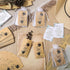 ReliThick 100 Sets Wedding Favors Bulk - 100 Kraft Paper Envelopes, 100 Thank You Cards, 100 Organza Bags (No Tea)