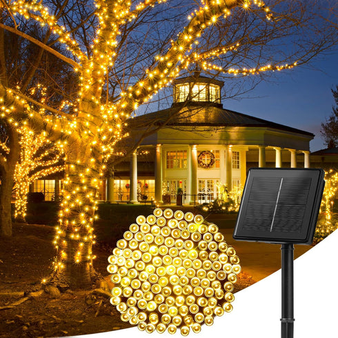 Minetom Solar String Lights Outdoor Waterproof, Extra Long 72FT 200 LED Solar