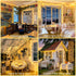 168FT 600 JMEXSUSS LED Christmas Lights Outdoor Waterproof Clear Wire Indoor String Lights for Outside Warm White