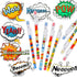 Kolewo4ever 48 Pcs Hero Translucent Pencils, Non-Sharpening Stackable Pencils, Pop Up Plastic Pencils