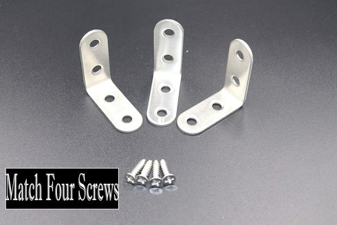 20pcs Thick Stainless Steel Corner Code, 90 Degree Right Angle Reinforcement Angle Iron Triangle L Bracket 40mm x40mm.
