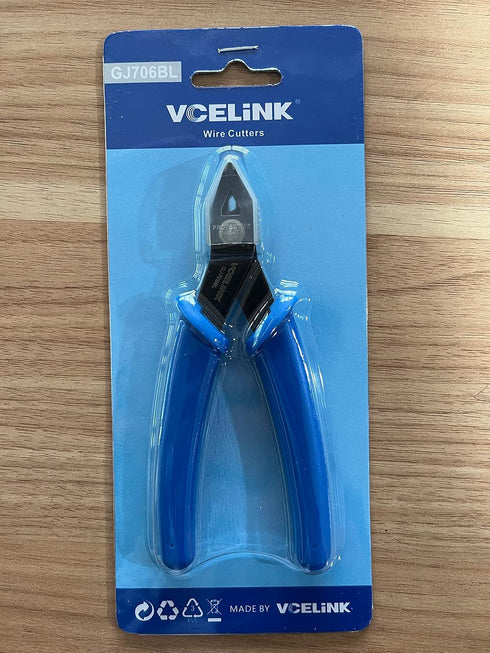 VCELINK Small Wire Cutter, Spring-loaded Precision Flush Cutter Pliers for Electronics, Jewelry Making, 5-Inch