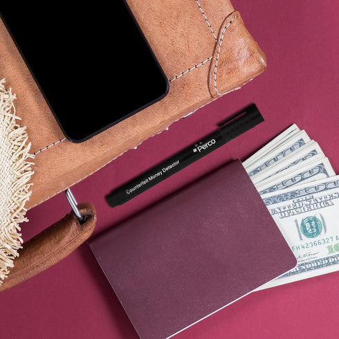 Perco Counterfeit Money Detector Pen - Easy to Use and Reliable Universal Currency Fake Bill Checker