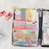 JARLINK A3 Mesh Zipper Pouch, 12 Pcs Extra Large Zipper Bags, 12 Colors Waterproof File Pouches for Office Supplies,