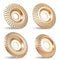 4PCS Wood Carving Disc Set for 4" or 4 1/2" Angle Grinder, Stump Tool Grinder Disc Wheel Attachments for Woodworking