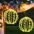 2-Pack 13in 11in 264 8 Joomer Solar Hanging Ball Lights Outdoor, & Total LED Solar Globe Lights, Modes Waterproof Metal