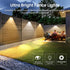 9 IP65, (8 Pack) SOLPEX Solar Fence Lights Outdoor, Fixed Colors Color Changing Fence Solar Lights Outdoor Waterproof