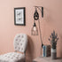 15 E-26/ E-27 Bulb 2 Set 2 Rustic State Fabric Cord with Toggle Switch for Hanging Pendant Lamp Fixture - Feet Braided