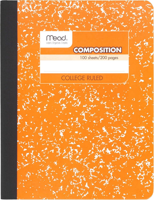 Mead Composition Book, 6 Pack of Cute Notebooks, College Ruled, Hard Cover, 100 sheets (200 Pages), Pastel Color