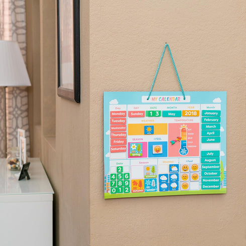 Set My First Daily Magnetic Calendar | Weather Station for Kids | Moods and Emotions | Preschool Learning Toys |