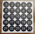 NapTags Circle Numbered Vinyl Decal Stickers, 1.5 inches x 1.5 inches (Black with White Numbers, 1-25)
