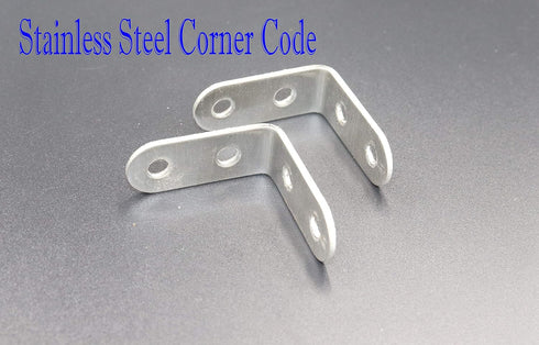20pcs Thick Stainless Steel Corner Code, 90 Degree Right Angle Reinforcement Angle Iron Triangle L Bracket 40mm x40mm.