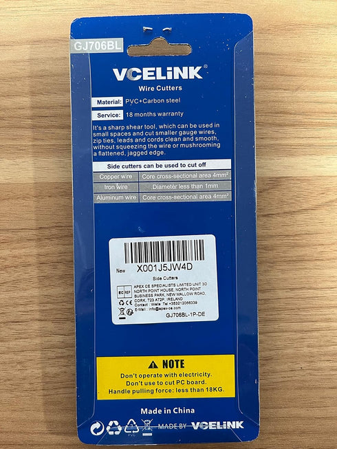 VCELINK Small Wire Cutter, Spring-loaded Precision Flush Cutter Pliers for Electronics, Jewelry Making, 5-Inch