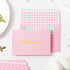 Envelopes,50 Pack Crisky Pink Thank You Cards with Lattice Polka Dot Thank You Cards Bulk for Baby Shower, Birthday