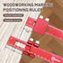Woodworking Ruler - Precision Pocket Rulers, VICHSAMWY Scribing Ruler 12, 8, 6 Inch Metal Slide Stop Marking Ruler