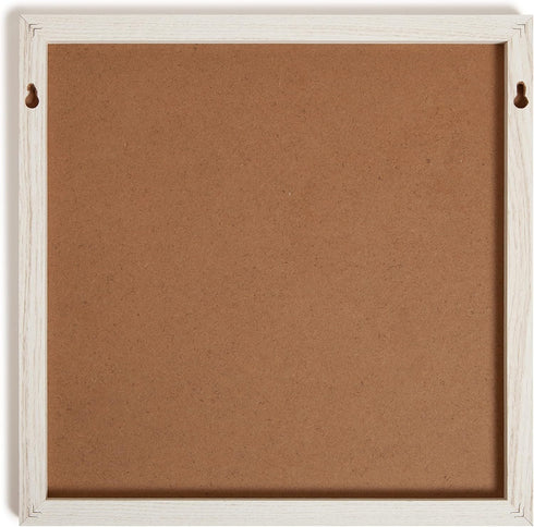 U Brands Rustic Dry Erase Calendar with White Wooden Frame, 14” x 14”