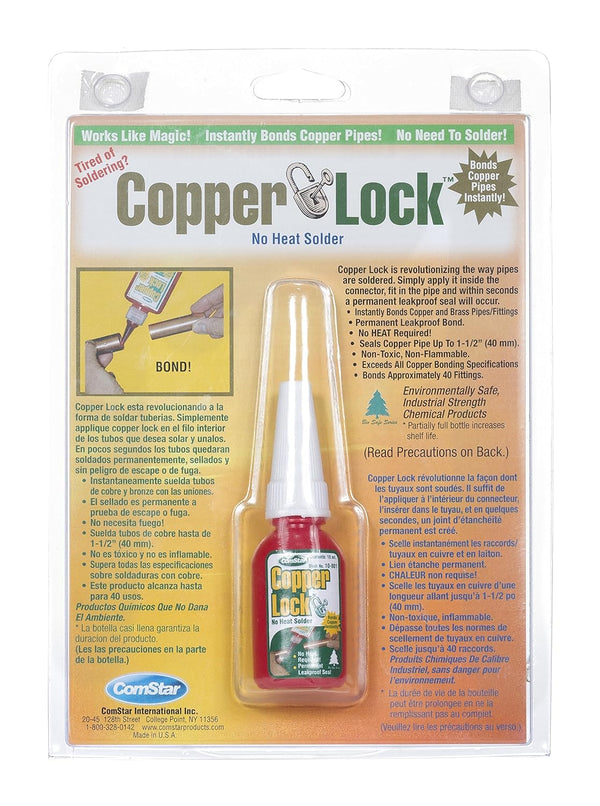 ComStar Copper Lock, No Heat Solder for Copper & Brass Pipes, 10 ml (10-801)