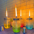 Mason Jar Tabletop Torch Kits, 4 Pack with Longlife Fiberglass Wicks and Stainless Steel Lids