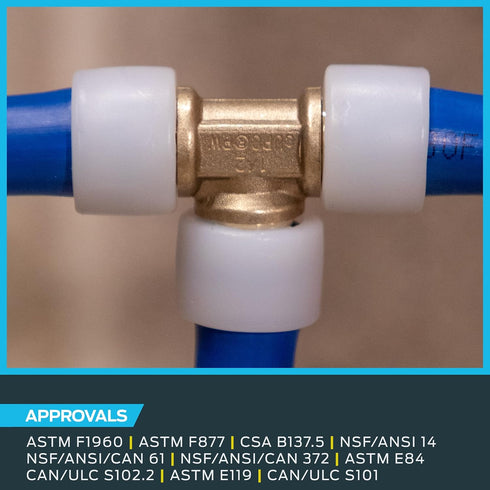 SharkBite 3/4 Inch Brass Expansion Tee for PEX-A Pipe, Plumbing Fittings, UAB370LFA
