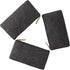 Mr. Pen - 3 Pc Black Felt Small Zipper Pen Case, Canvas Pencil Bag for Office Supplies