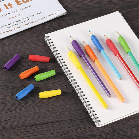 Mr. Pen 12 Pack Colorful Pencil Grips, Pencil Holder for Kids, Rubber Pen Grips for Adults with Arthritis