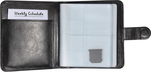 64 64 14 Wisdompro Business Card Book Organizer, Premium PU Leather Wallet Name Credit ID Card Holder Case
