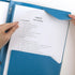 Five Star 2-Pocket Folder, Tidewater Blue (72107), Plastic Folder with Stay-Put Tabs and Prong Fasteners, Holds 8-1/2"