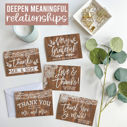 -54 Hadley Designs Wedding Thank You Cards with Envelopes Rustic Thank You Cards Wedding with Envelopes, ThankYou Notes