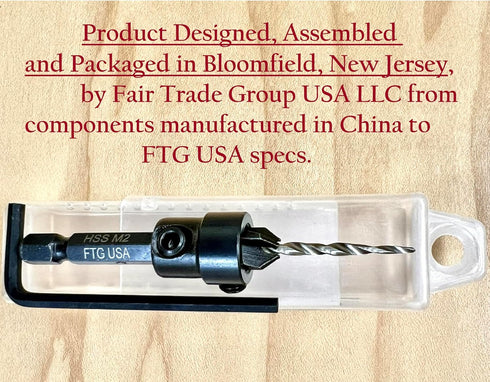 Adjustable Wood Countersink Drill Bit #4 (7/64") with Tapered Drill Bit for Woodworking