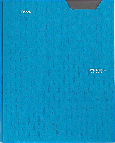 Five Star 2-Pocket Folder, Tidewater Blue (72107), Plastic Folder with Stay-Put Tabs and Prong Fasteners, Holds 8-1/2"