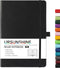 Ruled Notebook/Journal - Classic Lined, 5.3" x 8.26", Hardcover with Thick Paper, Banded + Pen Holder