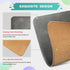 Leather Mouse Pad with Stitched Edge, Non-Slip Waterproof Micro-Fiber Base for Computers, 8x11 Inch (Gray)