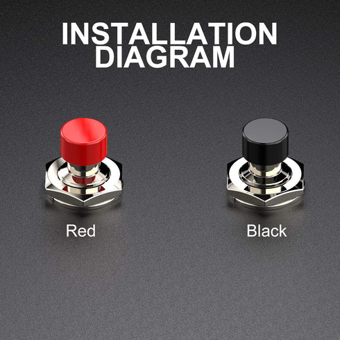 Momentary Push Button Switch, 1A 250VAC SPST Mini Pushbutton Switches, Normally Open (NO) Red Cap - 20pcs