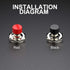 Momentary Push Button Switch, 1A 250VAC SPST Mini Pushbutton Switches, Normally Open (NO) Red Cap - 20pcs