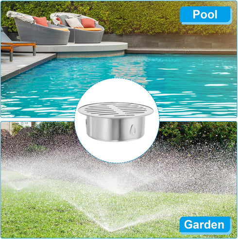PATIKIL Gutter Guard, 304 Stainless Steel Downspout Strainer, 2 Inch Anti-Blocking Tool for Leaves Debris