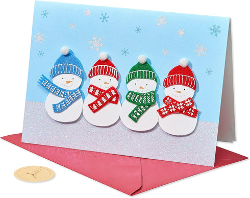 Papyrus Holiday Cards Boxed with Envelopes, Warmest Wishes, Snowmen (8-Count)