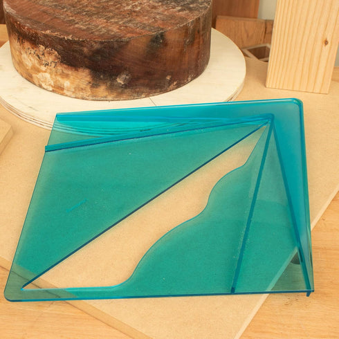 Savannah Blue and Yellow Transparent Center Finder for Square, Round, Octagon Material up to 18 Inches
