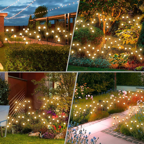vignuto 4 Pack 32 Solar Lights Outdoor Waterproof of LEDs Garden Patio Firefly Decoration Unique Gifts Women