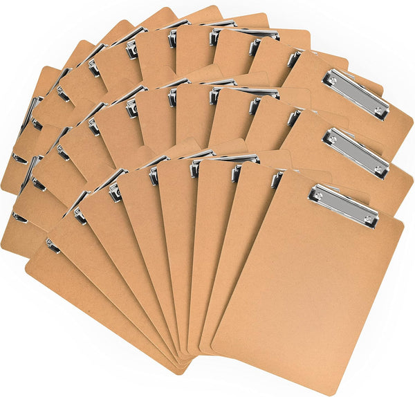 Happyhapi Clipboards 28 Pack - Hardboard Office Clipboards Standard A4 Size (9 x 12.5 Inches)