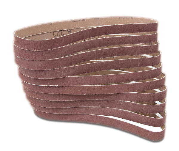 WEN 6307SP120 | 120-Grit 1/2 x 18" Sanding Belt Sandpaper (10 Pack)