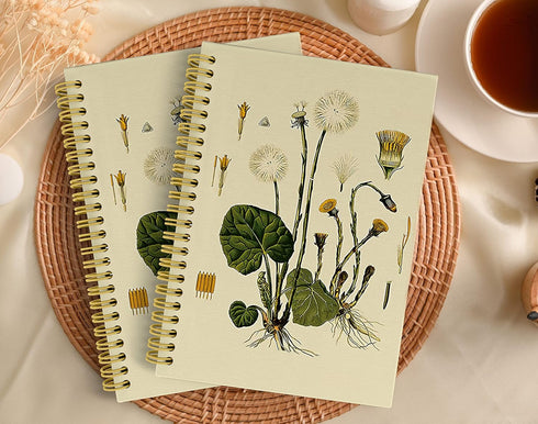 Plant Journal Notebook Aesthetic, Pretty 5.5×8.3 Spiral Bound Notebook with 164 Pages, College School Supplies Aesthetic